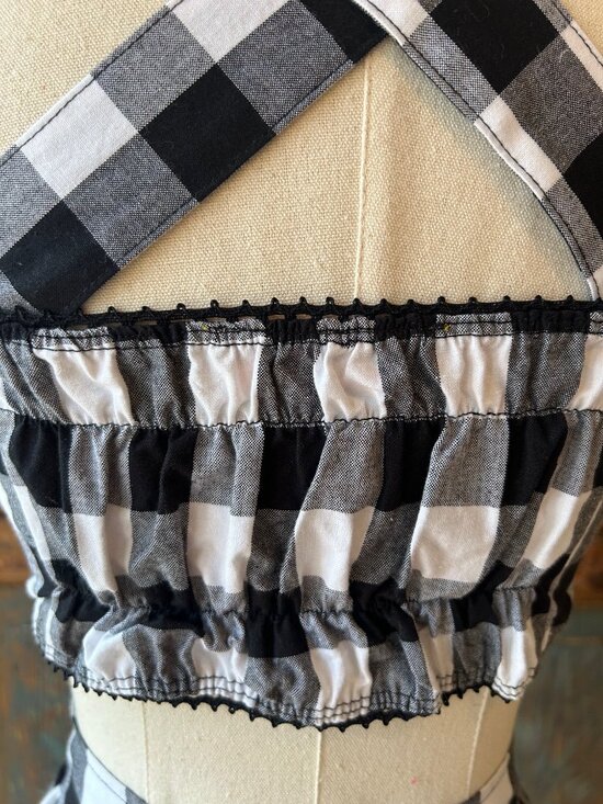 Bernie Dexter Black Gingham Skirt and Top Set - Picture 7 of 10